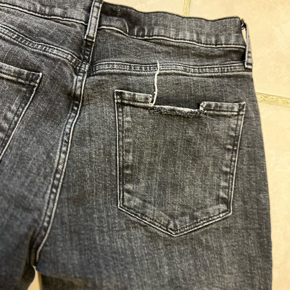 a.n.a a new approach , high rise straight black wash distressed jeans - Picture 8 of 11